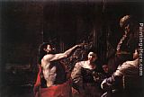 Mattia Preti Famous Paintings - St John the Baptist before Herod